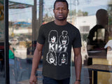 KISS Band Faces Graphic T-Shirt - Classic Rock Music Clothing - Vintage Concert Lover Gift Idea