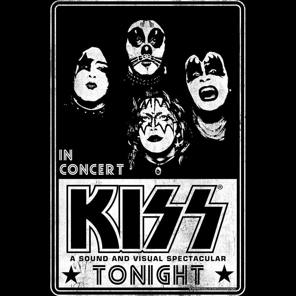 KISS KISS Tonight Graphic T-Shirt - Classic Rock Music Clothing - Vintage Concert Lover Gift Idea