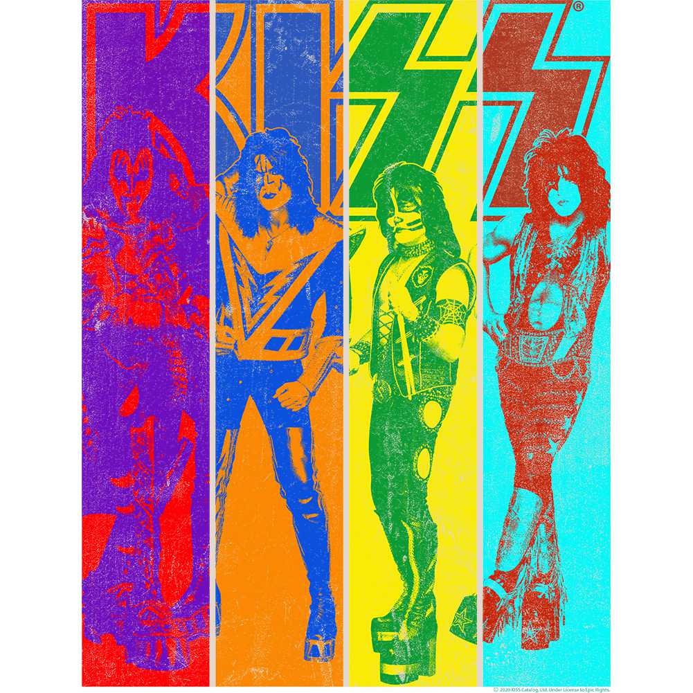 KISS Color KISS Graphic T-Shirt - Classic Rock Music Clothing - Vintage Concert Lover Gift Idea