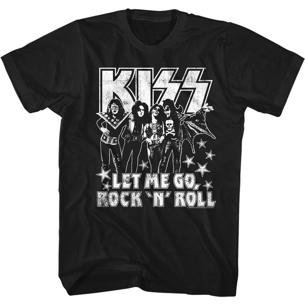 KISS Letmego Graphic T-Shirt - Classic Rock Music Clothing - Vintage Concert Lover Gift Idea