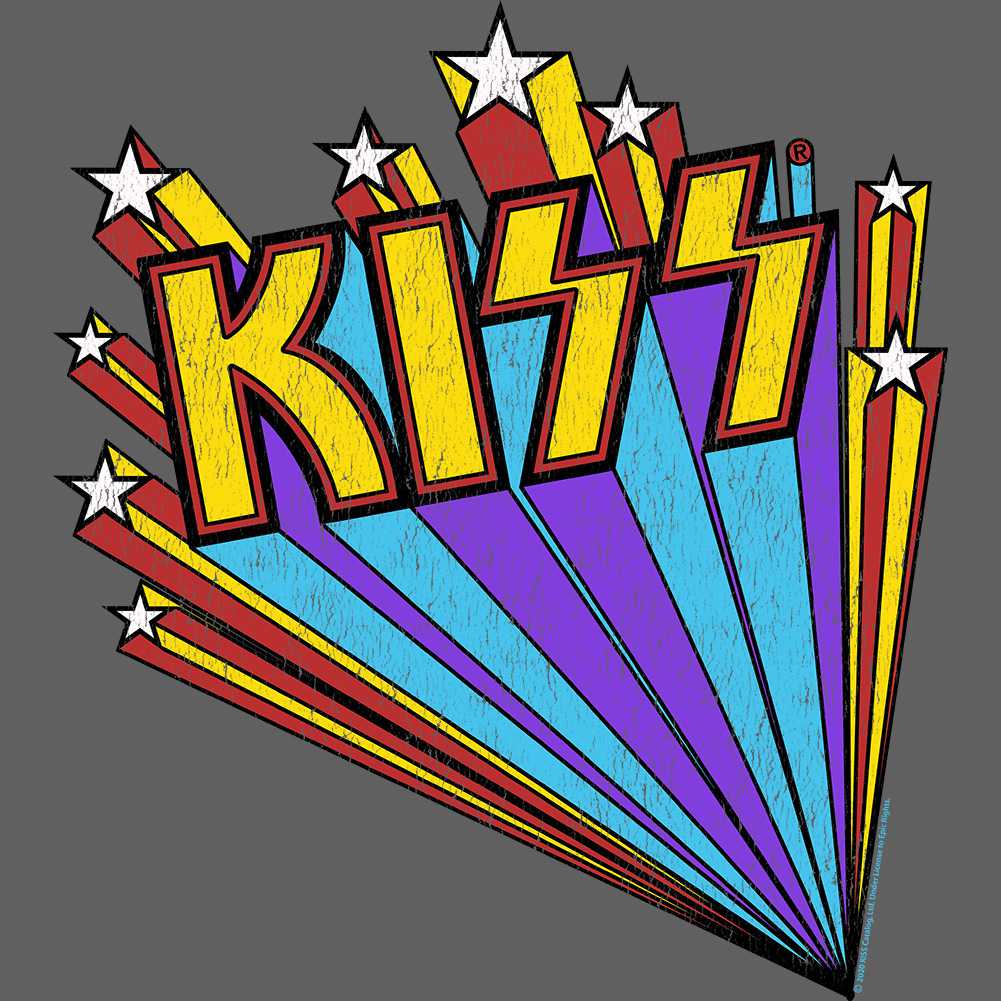 KISS Kissstars Graphic T-Shirt - Classic Rock Music Clothing - Vintage Concert Lover Gift Idea