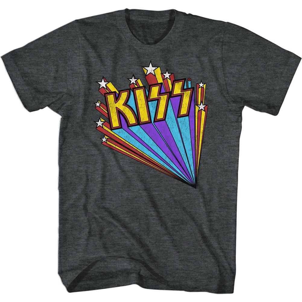 KISS Kissstars Graphic T-Shirt - Classic Rock Music Clothing - Vintage Concert Lover Gift Idea