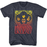 KISS Waves Graphic T-Shirt - Classic Rock Music Clothing - Vintage Concert Lover Gift Idea