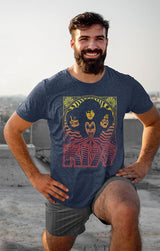 KISS Waves Graphic T-Shirt - Classic Rock Music Clothing - Vintage Concert Lover Gift Idea