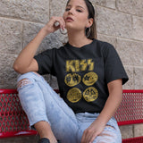 KISS Band Sketch Graphic T-Shirt - Classic Rock Music Clothing - Vintage Concert Lover Gift Idea