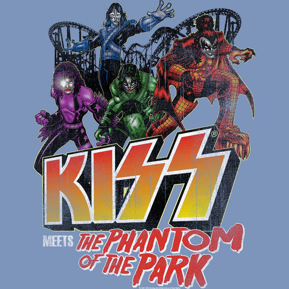 KISS Park Phantom Graphic T-Shirt - Classic Rock Music Clothing - Vintage Concert Lover Gift Idea