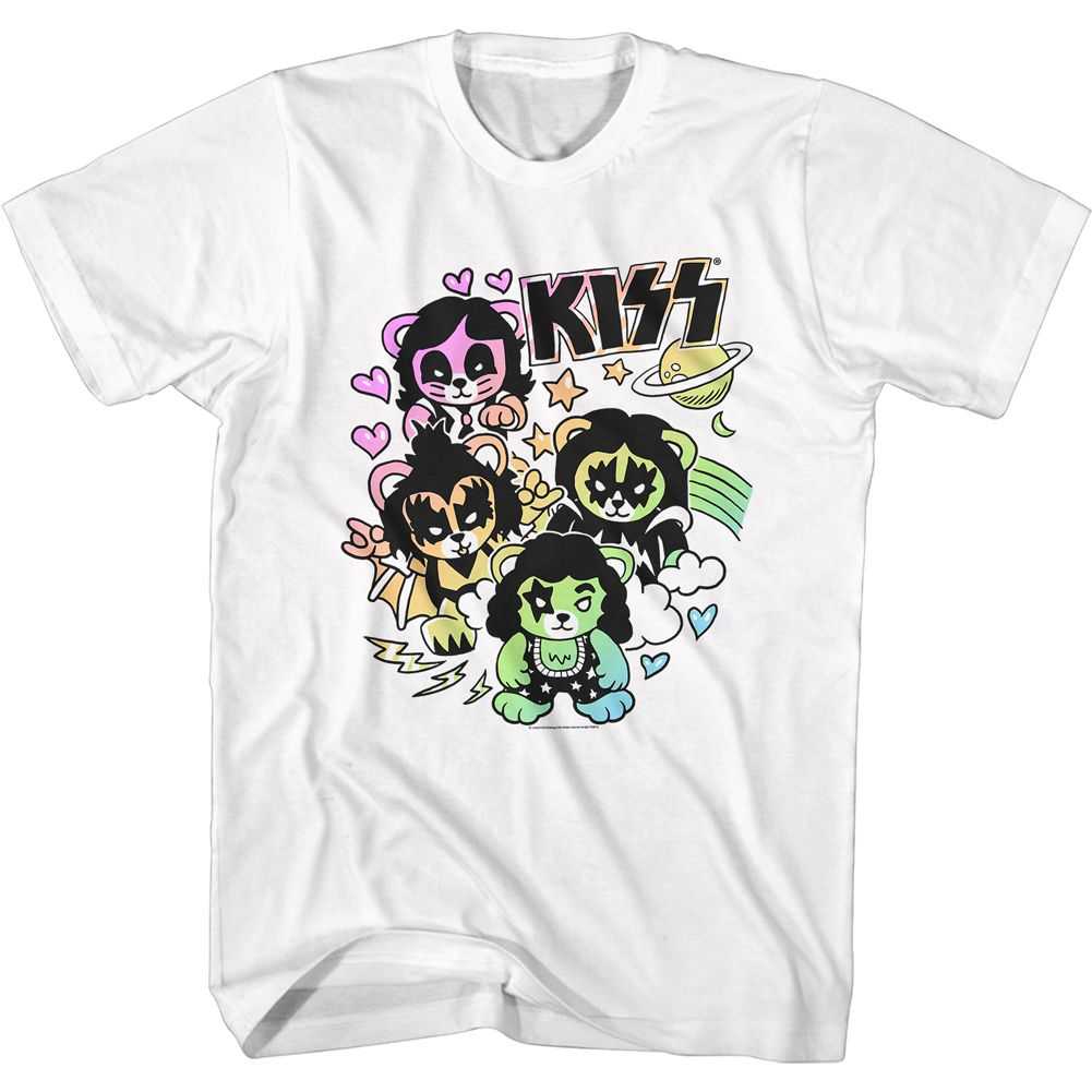 KISS Bears Graphic T-Shirt - Classic Rock Music Clothing - Vintage Concert Lover Gift Idea
