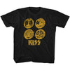 KISS Sketchy Faces Youth Graphic T-Shirt - Classic Rock Music Clothing - Vintage Concert Lover Gift Idea