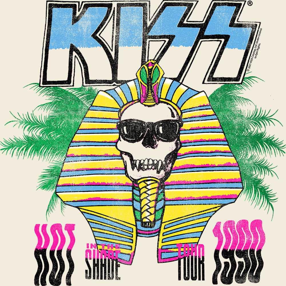 KISS Egyptian Shade Graphic T-Shirt - Classic Rock Music Clothing - Vintage Concert Lover Gift Idea