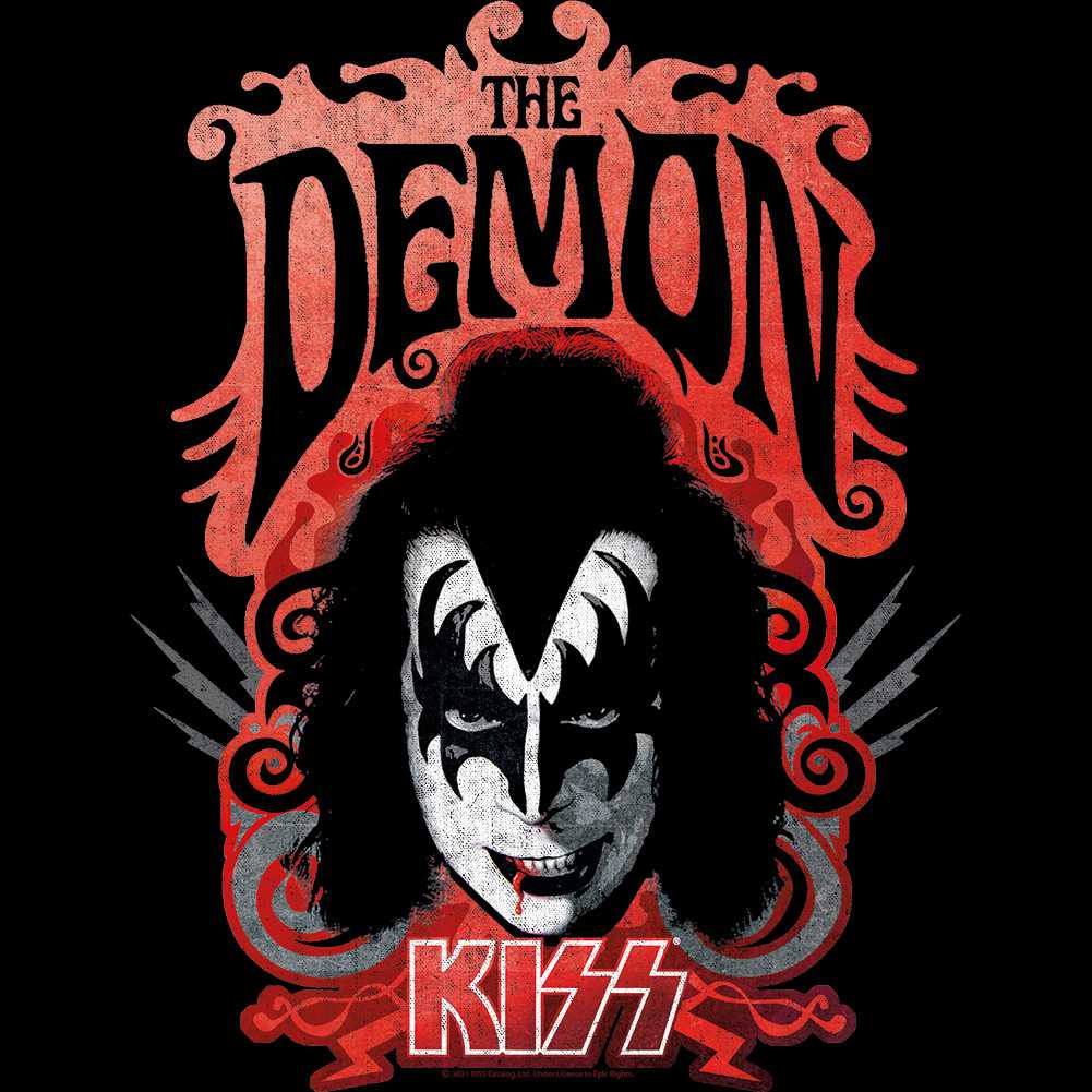 KISS The Demon Graphic T-Shirt - Classic Rock Music Clothing - Vintage Concert Lover Gift Idea