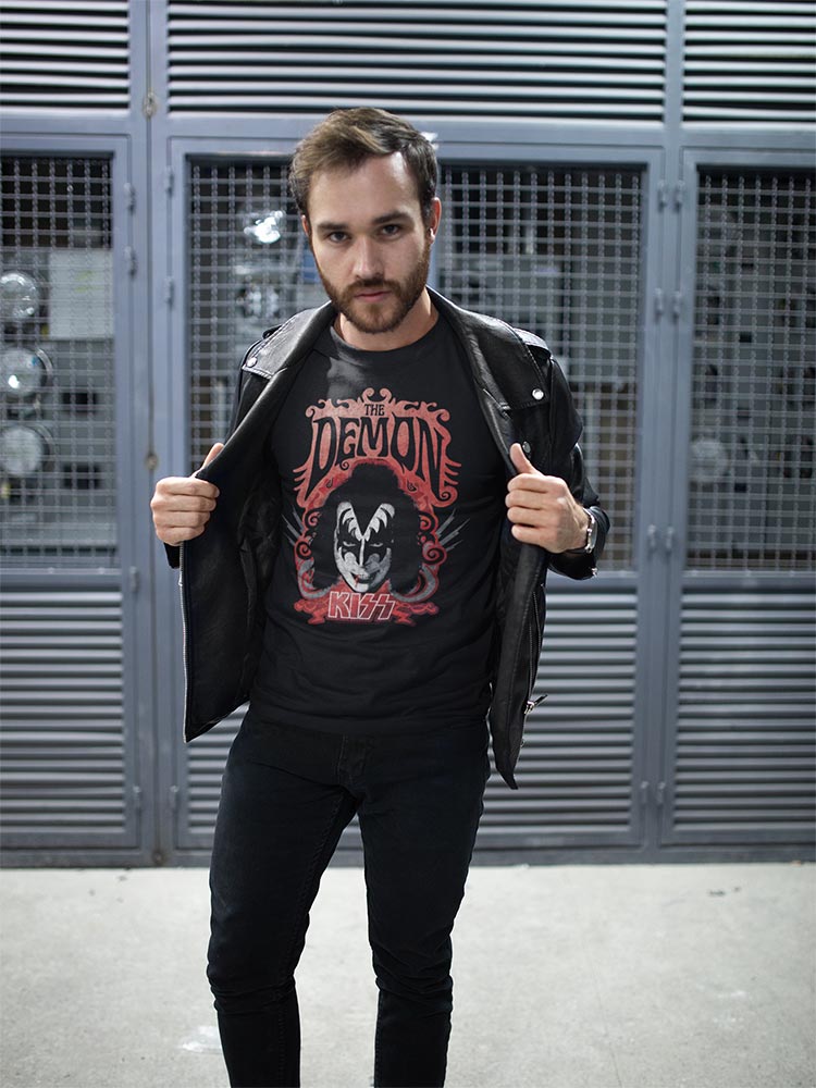 KISS The Demon Graphic T-Shirt - Classic Rock Music Clothing - Vintage Concert Lover Gift Idea