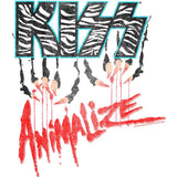 KISS Animalize Logo Graphic T-Shirt - Classic Rock Music Clothing - Vintage Concert Lover Gift Idea