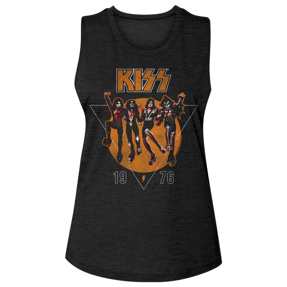 KISS 76 Graphic Tank Top - Classic Rock Music Clothing - Vintage Concert Lover Gift Idea
