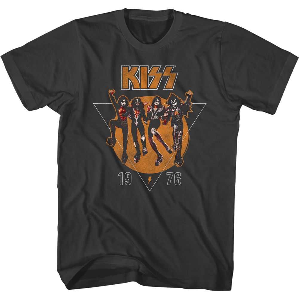 KISS 76 Graphic T-Shirt - Classic Rock Music Clothing - Vintage Concert Lover Gift Idea