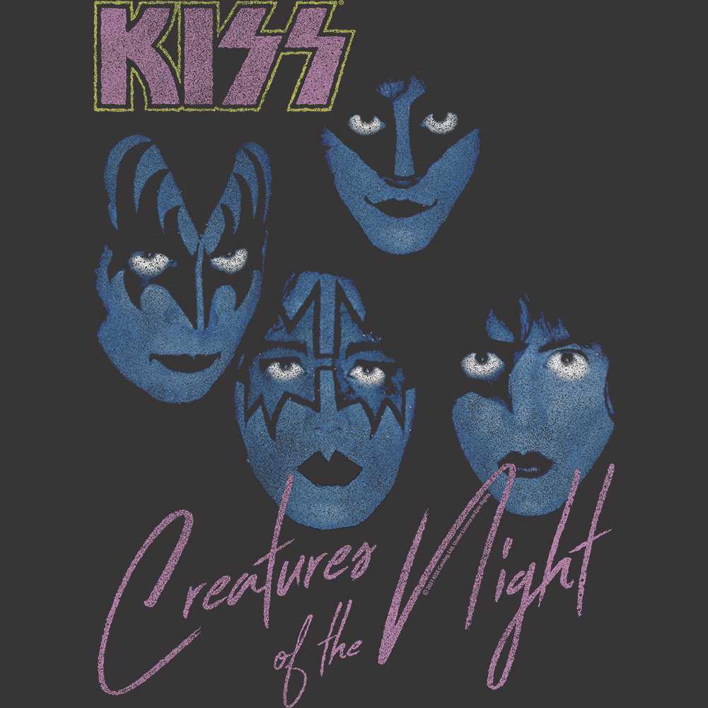 KISS Creatures Of The Night Graphic T-Shirt - Classic Rock Music Clothing - Vintage Concert Lover Gift Idea