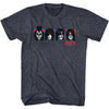 KISS Squares Graphic T-Shirt - Classic Rock Music Clothing - Vintage Concert Lover Gift Idea