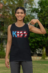 KISS Flag KISS Graphic Girl Tank Top - Classic Rock Music Clothing - Vintage Concert Lover Gift Idea