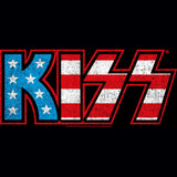 KISS Flag KISS Graphic T-Shirt - Classic Rock Music Clothing - Vintage Concert Lover Gift Idea