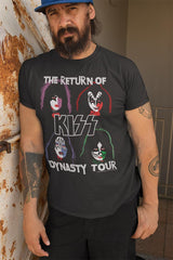 KISS Dynasty Graphic T-Shirt - Classic Rock Music Clothing - Vintage Concert Lover Gift Idea