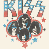 KISS Americana Stars Graphic T-Shirt - Classic Rock Music Clothing - Vintage Concert Lover Gift Idea