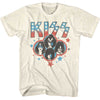 KISS Americana Stars Graphic T-Shirt - Classic Rock Music Clothing - Vintage Concert Lover Gift Idea