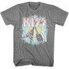 KISS Two Guitars Graphic T-Shirt - Classic Rock Music Clothing - Vintage Concert Lover Gift Idea
