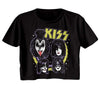 KISS Spike Circles Graphic Ladies T-Shirt - Classic Rock Music Clothing - Vintage Concert Lover Gift Idea