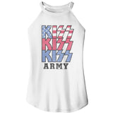 KISS Patriotic Logo Graphic Tank Top - Classic Rock Music Clothing - Vintage Concert Lover Gift Idea