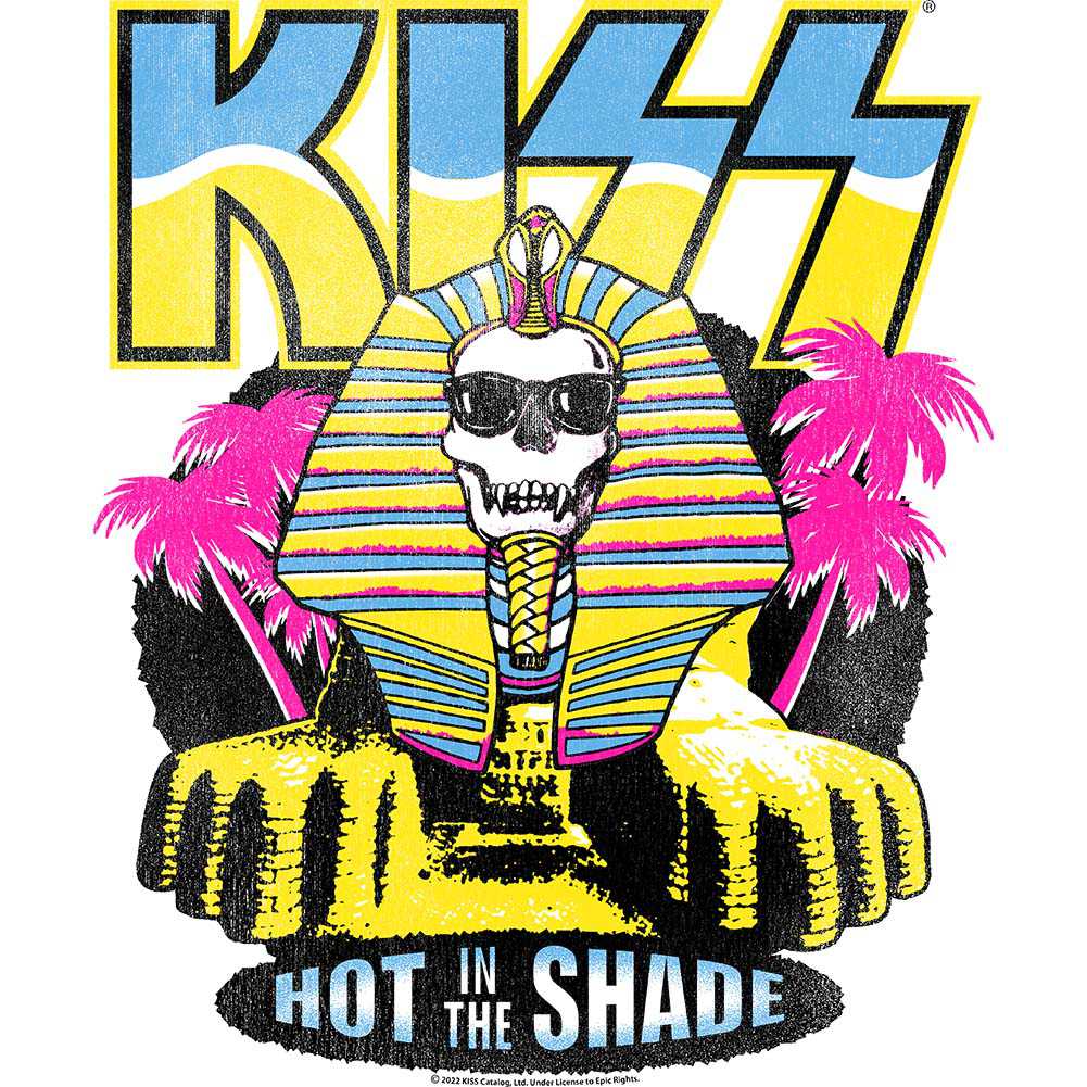 KISS Hits Skull Sphinx Graphic T-Shirt - Classic Rock Music Clothing - Vintage Concert Lover Gift Idea
