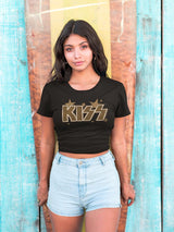 KISS Stars Graphic Ladies T-Shirt - Classic Rock Music Clothing - Vintage Concert Lover Gift Idea
