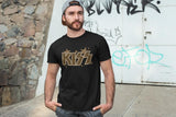 KISS Stars Graphic T-Shirt - Classic Rock Music Clothing - Vintage Concert Lover Gift Idea