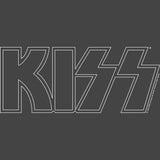 KISS Outline Graphic Ladies T-Shirt - Classic Rock Music Clothing - Vintage Concert Lover Gift Idea