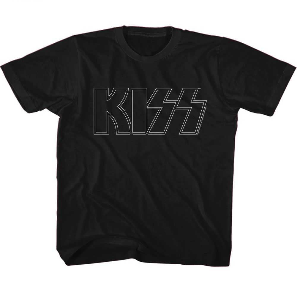 KISS KISS Outline Youth Graphic T-Shirt - Classic Rock Music Clothing - Vintage Concert Lover Gift Idea