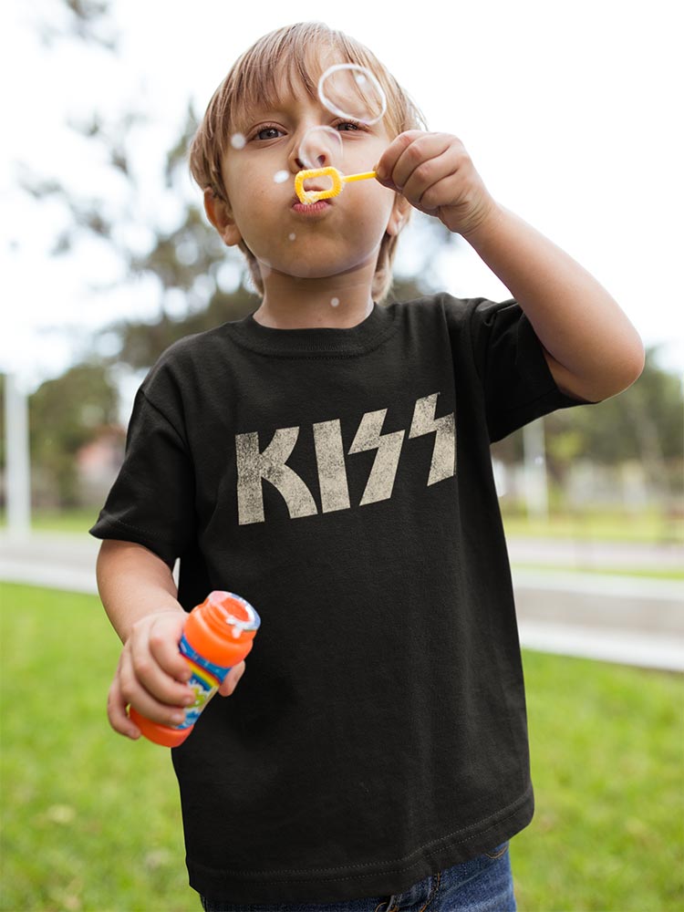 KISS KISS Logo Youth Graphic T-Shirt - Classic Rock Music Clothing - Vintage Concert Lover Gift Idea
