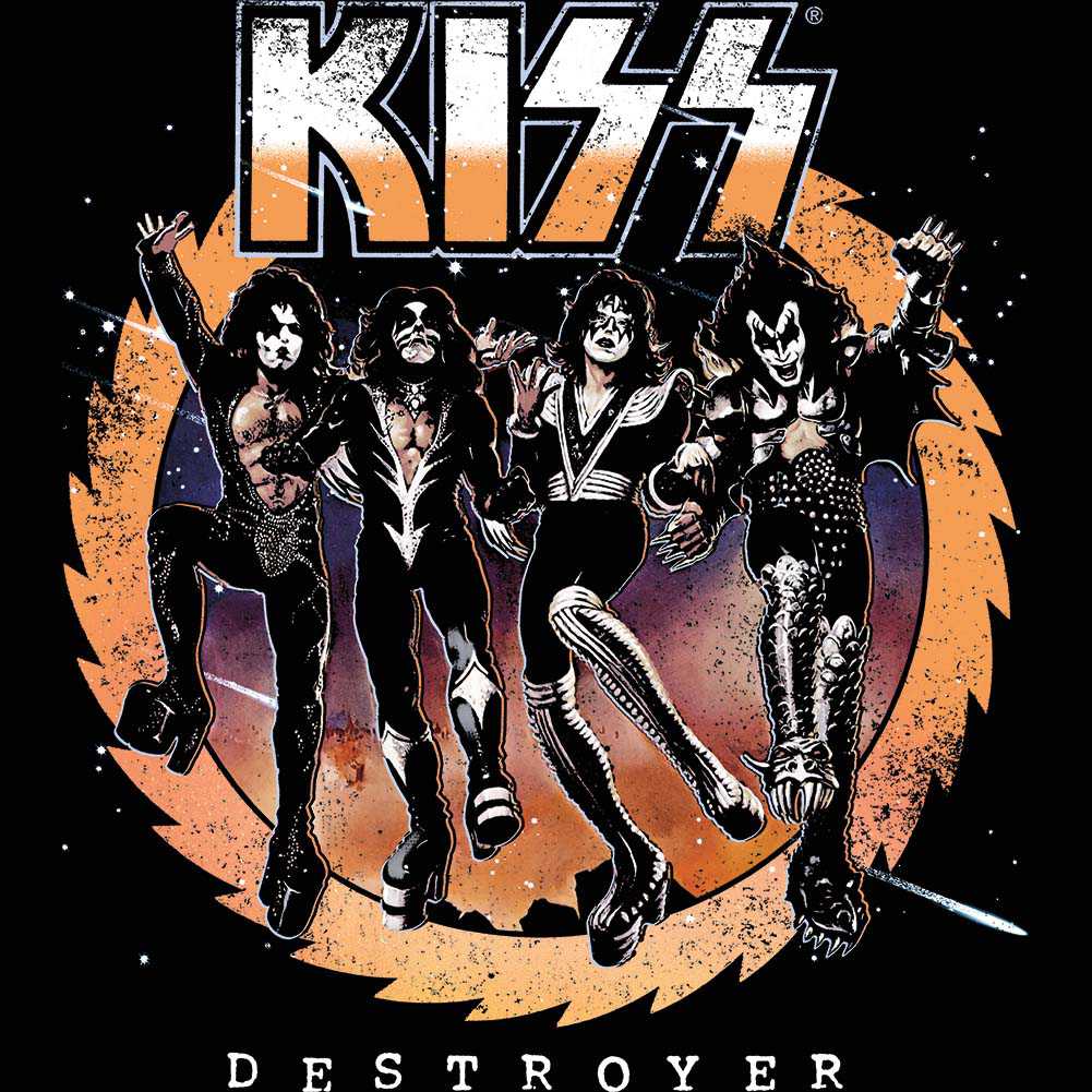 KISS Destroyer Album 2-Sided Graphic T-Shirt - Classic Rock Music Clothing - Vintage Concert Lover Gift Idea
