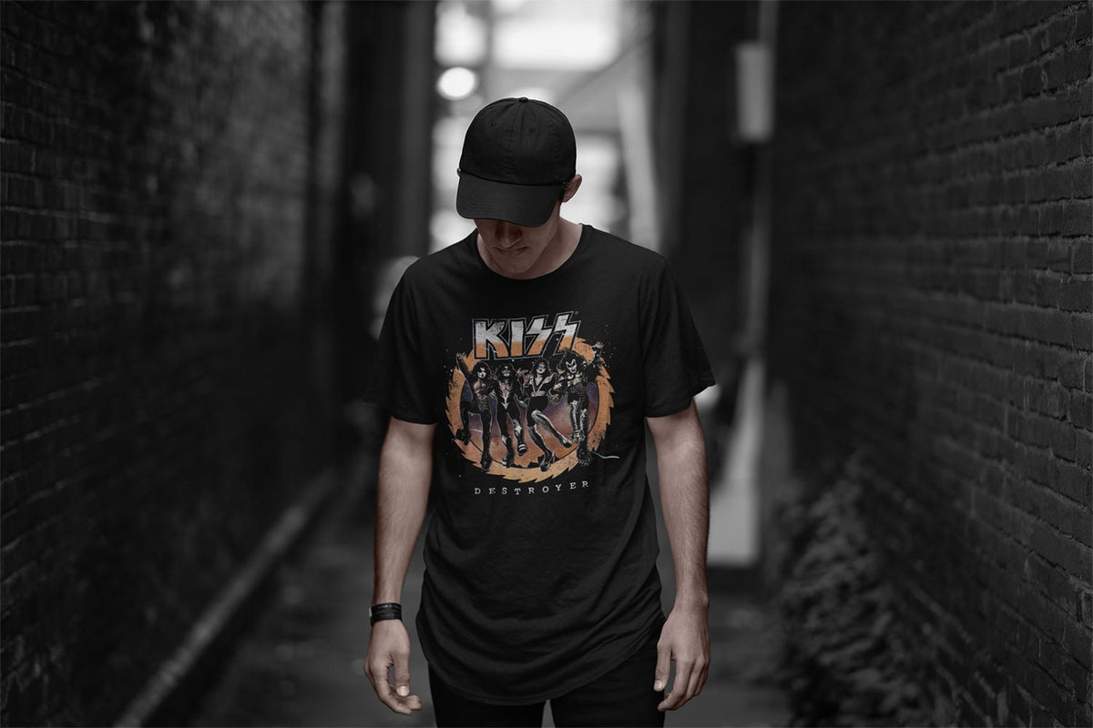 KISS Destroyer Album 2-Sided Graphic T-Shirt - Classic Rock Music Clothing - Vintage Concert Lover Gift Idea