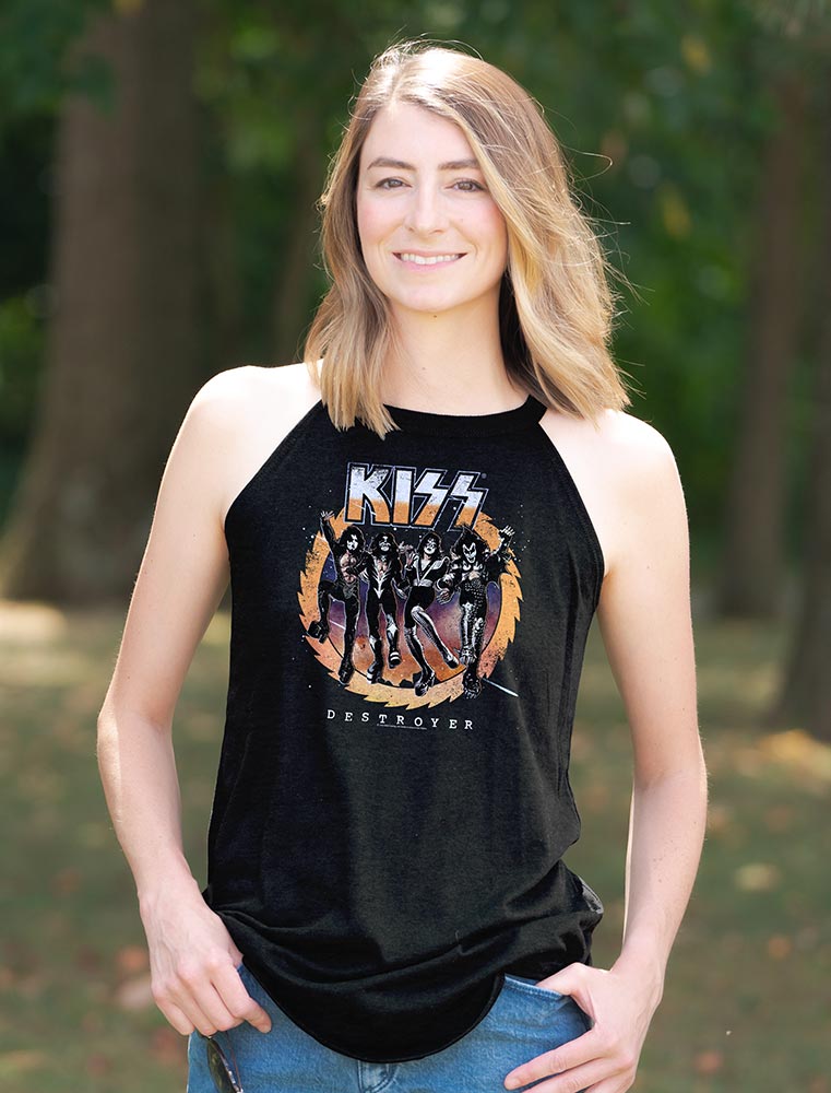 KISS Destroyer Album Graphic Woman Tank Top - Classic Rock Music Clothing - Vintage Concert Lover Gift Idea
