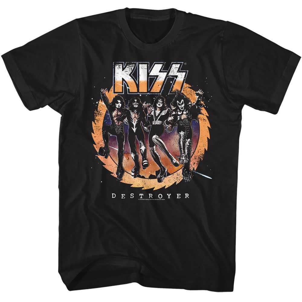 KISS Destroyer Album Graphic T-Shirt - Classic Rock Music Clothing - Vintage Concert Lover Gift Idea