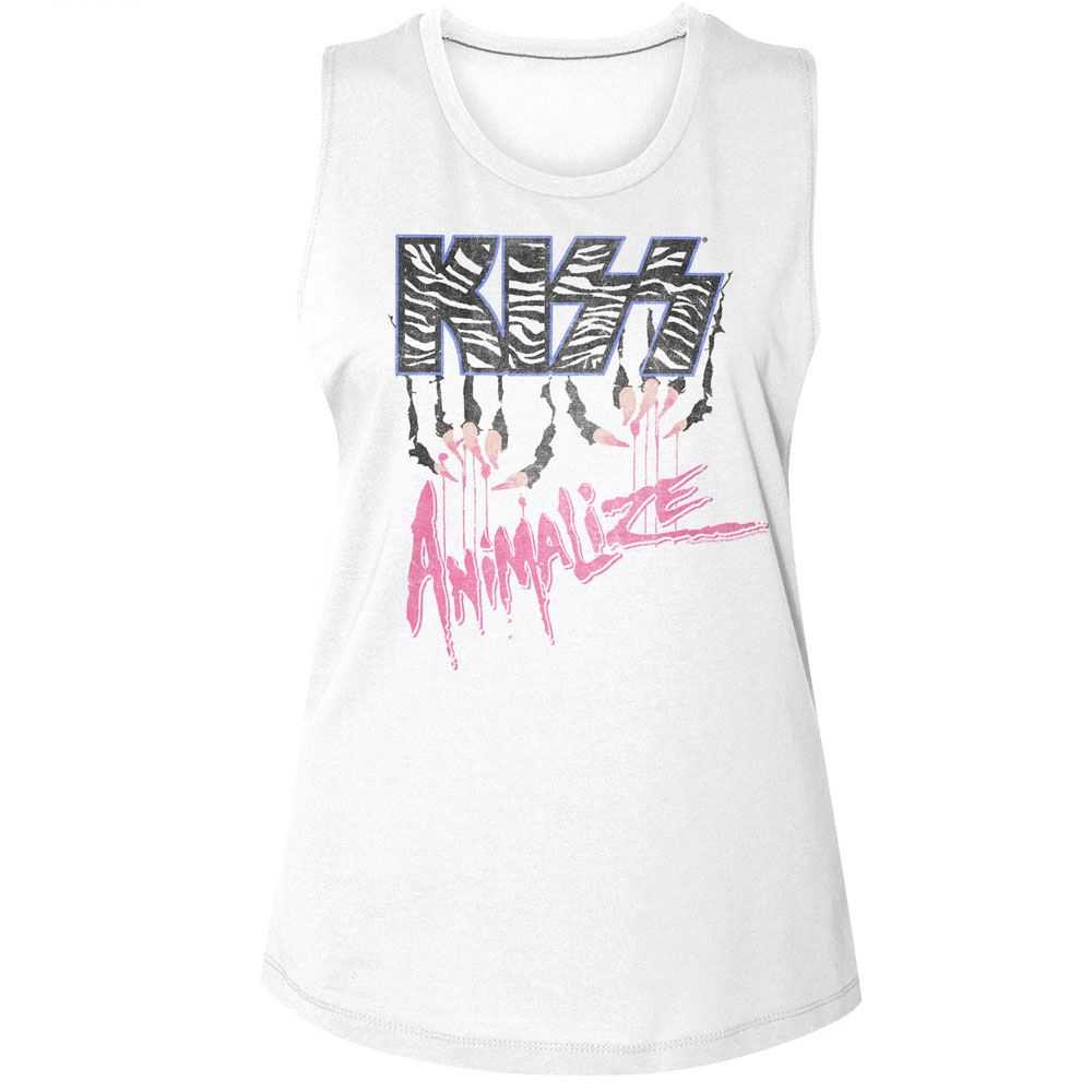 KISS Animalize Graphic Woman Tank Top - Classic Rock Music Clothing - Vintage Concert Lover Gift Idea