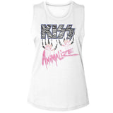 KISS Animalize Graphic Woman Tank Top - Classic Rock Music Clothing - Vintage Concert Lover Gift Idea