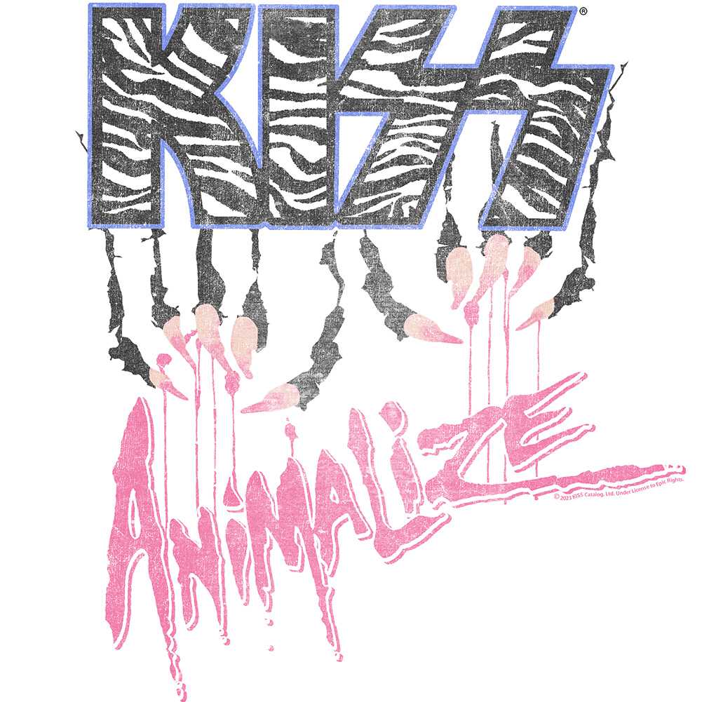 KISS Animalize Graphic T-Shirt - Classic Rock Music Clothing - Vintage Concert Lover Gift Idea