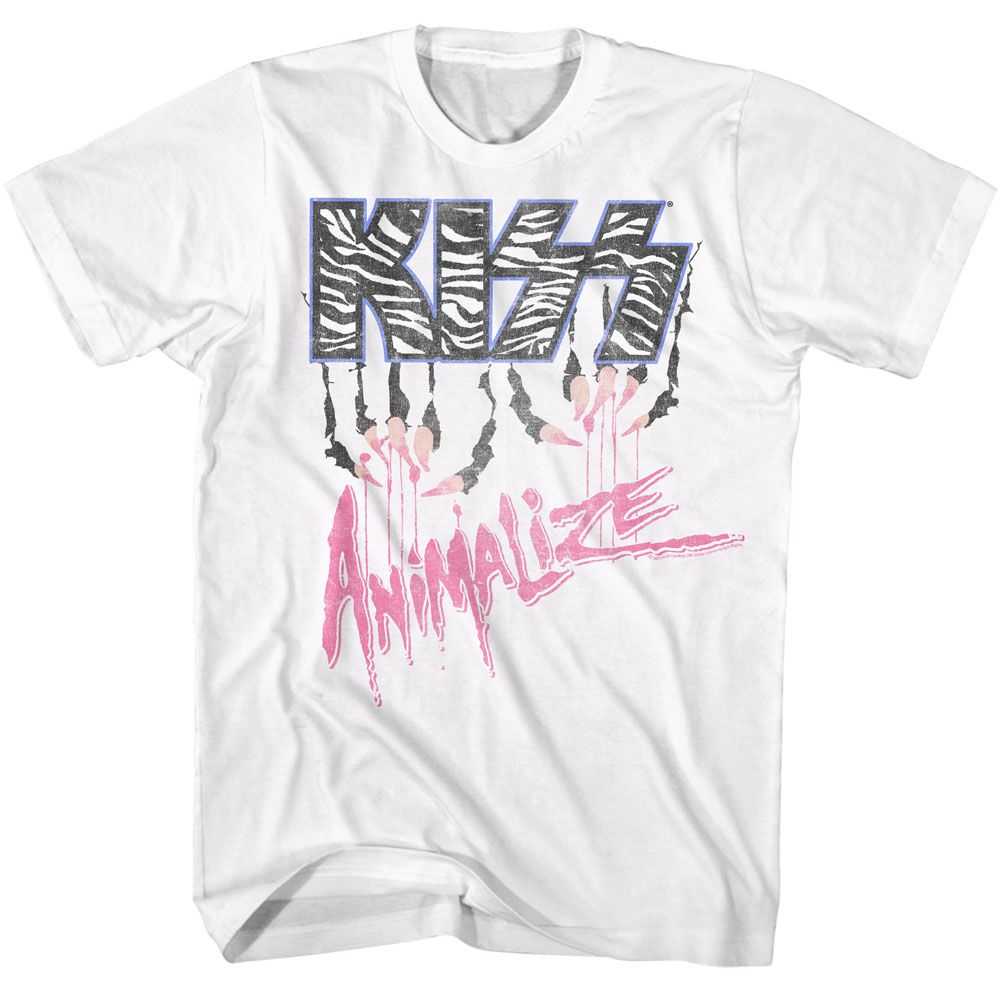 KISS Animalize Graphic T-Shirt - Classic Rock Music Clothing - Vintage Concert Lover Gift Idea