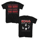 KISS You Wanted The Best 2-Sided Graphic T-Shirt - Classic Rock Music Clothing - Vintage Concert Lover Gift Idea