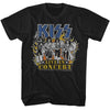KISS Live In Flames Graphic T-Shirt - Classic Rock Music Clothing - Vintage Concert Lover Gift Idea