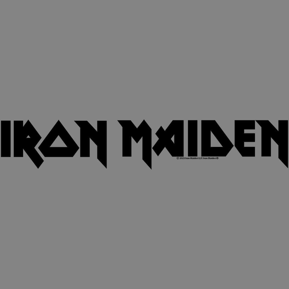Iron Maiden 1 Color Logo Graphic T-Shirt - Classic Rock Music Clothing - Vintage Concert Lover Gift Idea
