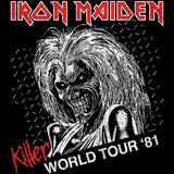 Iron Maiden Killer World Tour Graphic T-Shirt - Classic Rock Music Clothing - Vintage Concert Lover Gift Idea