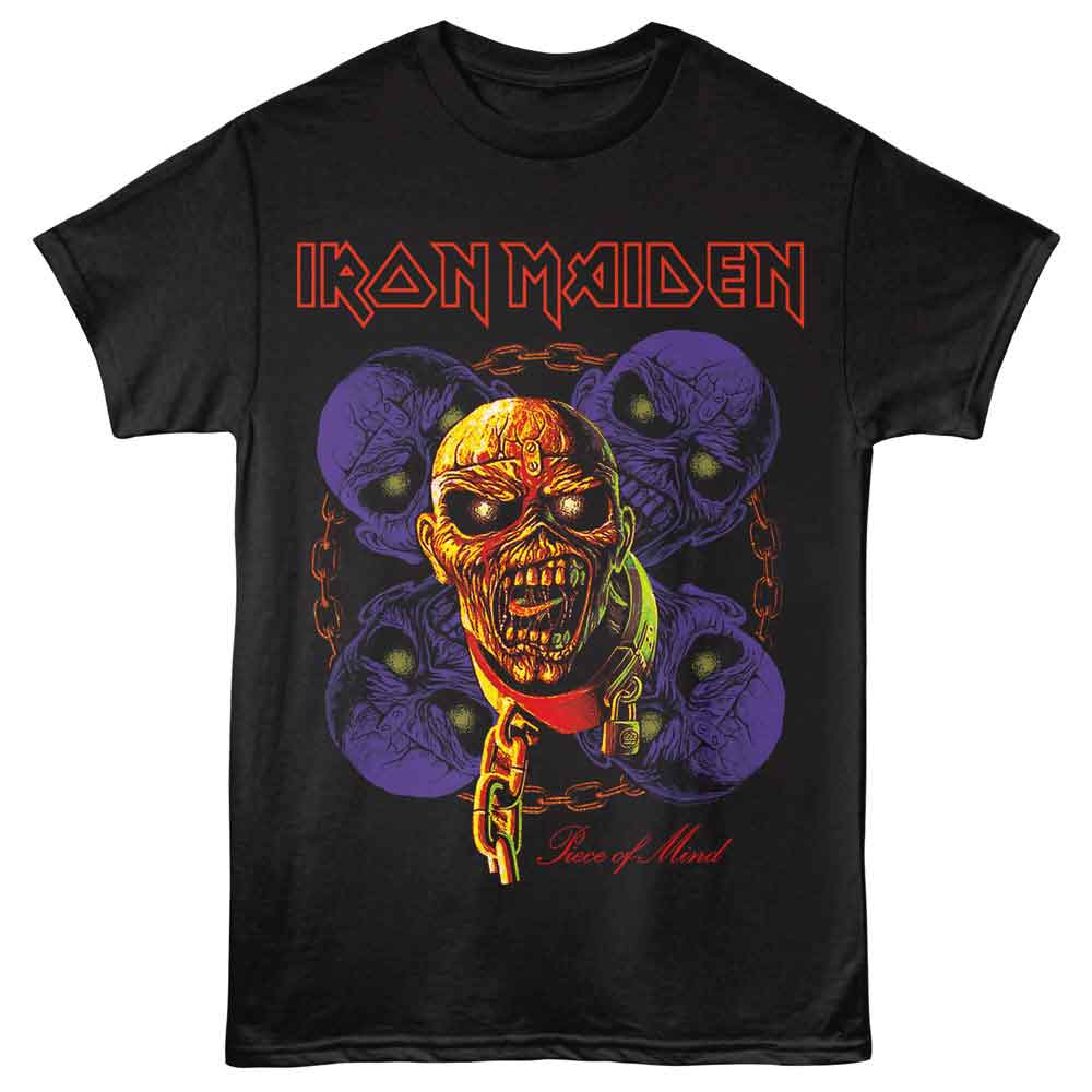 Iron Maiden Ghouls And Chain Graphic T-Shirt - Classic Rock Music Clothing - Vintage Concert Lover Gift Idea