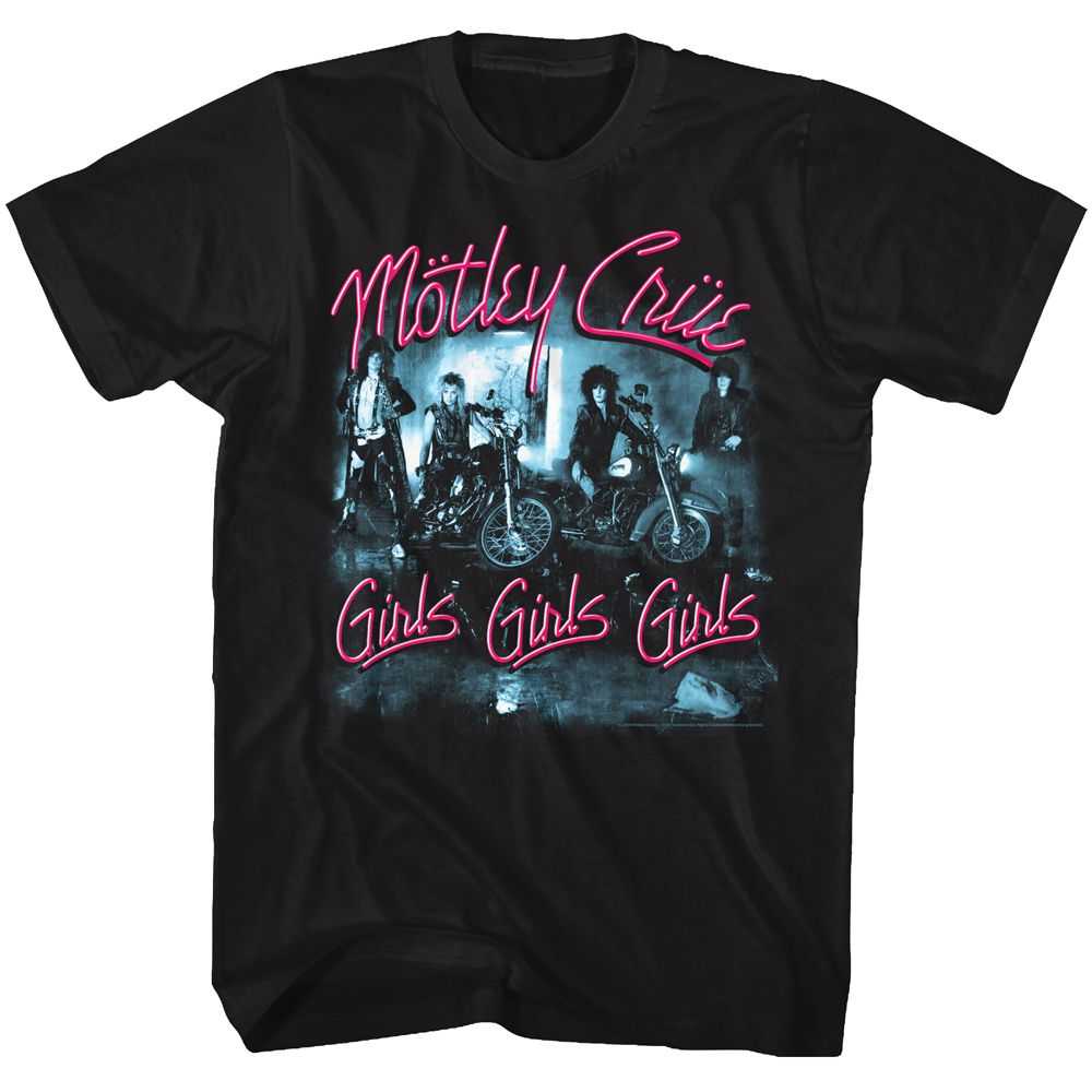 Motley Crue Girls Girls Girls Graphic T-Shirt - Classic Rock Music Clothing - Vintage Concert Lover Gift Idea