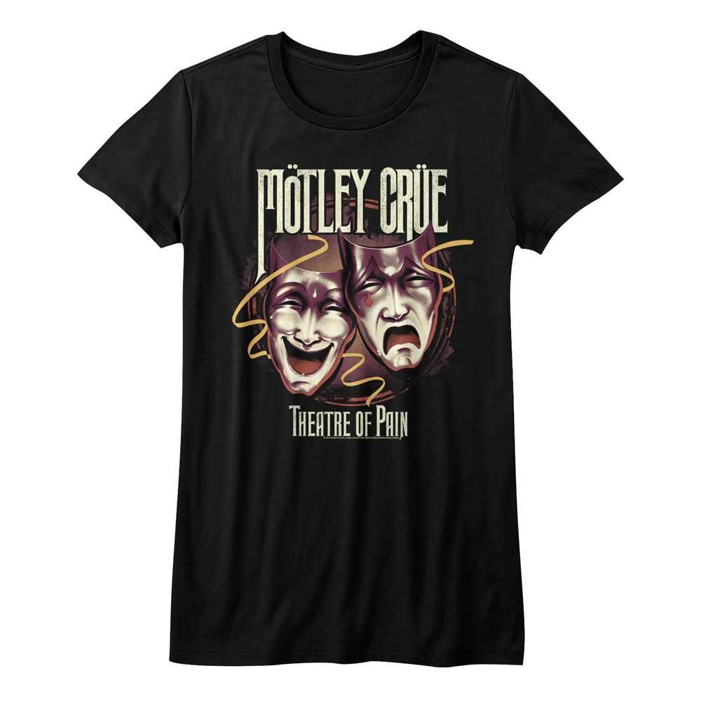 Motley Crue Theatre Of Pain Graphic T-Shirt - Classic Rock Music Clothing - Vintage Concert Lover Gift Idea