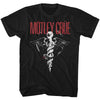 Motley Crue RD Logo Bandw Graphic T-Shirt - Classic Rock Music Clothing - Vintage Concert Lover Gift Idea